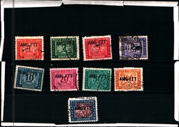 93421) ITALIA.- TRIESTE 1949 - 1953 TRIESTE -1949 SEGNATASSE SOPR. UNA RIGA 9 VALORI USATI - Taxe