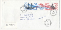 TAAF - Enveloppe Affr. 2,20 Et 15,50 Poste Aérienne "La Curieuse" - Martin De Vivies St-Paul - 1-1-1989 - Storia Postale