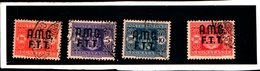 93428) ITALIA.- Trieste AMG-FTT- 1947-Segnatasse SOPR. SU 2  RIGHE-n° 1/4- 4 Valori USATI - Segnatasse