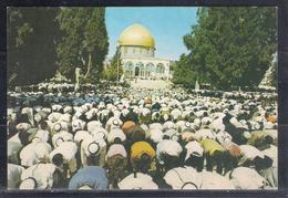 Jerusalem Moslems Praying  In The Dome Of The Rock - Israel