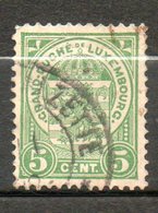 LUXEMBOURG 5c Vert 1907 N°92 - 1907-24 Scudetto