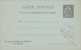 NUOVA CALEDONIA - INTERO POSTALE CON RISPOSTA 10.C - Cartas & Documentos