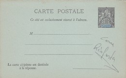 NUOVA CALEDONIA - INTERO POSTALE CON RISPOSTA 10.C - Covers & Documents