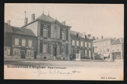 ECAUSSINES D'ENGHIEN  PLACE COMMUNALE  2 SCANS - Ecaussinnes