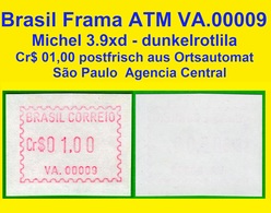 Brasilien Brazil ATM VA.00009 / Cr$ 01,00 MNH / São Paulo / Frama Automatenmarken - Franking Labels
