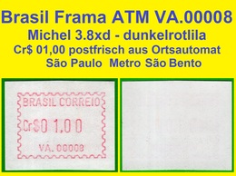 Brasilien Brazil ATM VA.00008 / Cr$ 01,00 MNH / São Paulo / Frama Automatenmarken - Automatenmarken (Frama)