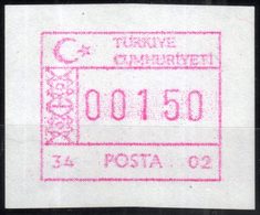 Türkiye Türkei ATM 34-02 / Istanbul Kadiköy Post Office / Weisses Papier MNH / Frama Automatenmarken - Automatenmarken