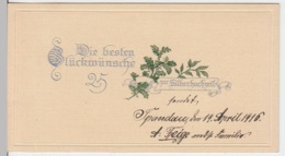 (8292) Glückwunschkarte, Silberhochzeit, Eichenzweig 1916 - Noces