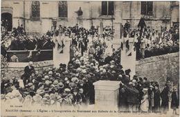 80  Naours Eglise  L'inauguration Du Monument Aux Enfants De La Commune Morts Popur La France - Naours