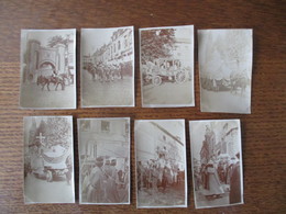 ARRAS LE 27/5/1923 COURONNEMENT DE N.D. DES ARDENTS SERIE DE 8 PHOTOS 6,3cm/3,7cm - Luoghi