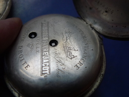 Antique Georges Favre Jacot Locle Argent Silver Pocket Watch 15 Rubis Ligne Droite - Montres Anciennes