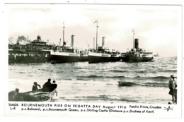 Ref 1347 - Pamlin Print Postcard - Bournemouth Pier On Regatta Day 1910 - Hampshire Dorset - Bournemouth (hasta 1972)