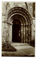 Ref 1347 - Walter Scott Real Photo Postcard - The Norman Porch - St Deny's Church York - York