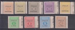 Italia 1943 Occup. Anglo-Americana Sicilia SaN°1-9 Cpl 9v MNH/** Vedere Scansione - Anglo-Amerik. Bez.: Sicilë