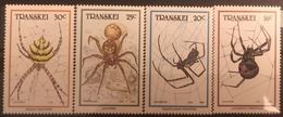 TRANSKEI AFRIQUE SUD SOUTH AFRICA 1987 - Araignées Spiders - Série Complète De 4 Valeurs MNH - Voir Scan - Araignées