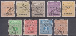 Italia 1943 Occup. Anglo-Americana Sicilia SaN°1-9 Cpl 9v (o) Vedere Scansione - Anglo-american Occ.: Sicily