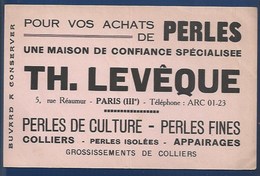 BUVARD - BIJOUTERIE -  PERLES FINES -  MAISON  LEVÊQUE, PARIS, 5 RUE RÉAUMUR - Parfums & Beauté