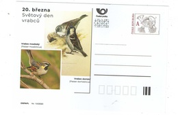 Czech Republic 2020 - World Sparrows Day, Special Postal Stationery ( Postcard ), MNH - Passeri