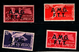 93436) ITALIA.- Trieste AMG-FTT-Democratica, Soprastampa Su Due Linee - ESPRESSI - 1947-MLH* - Posta Espresso