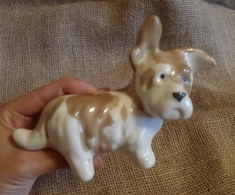 VTG USSR Soviet Konstantinovka DOG PUPPY Collectibles Animals Figurine Marked - Otros & Sin Clasificación