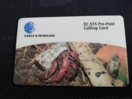 ANTIGUA  $ 15,- SOLDIER CRAB   ANU-04     Prepaid      Fine Used Card  ** 492** - Antigua En Barbuda