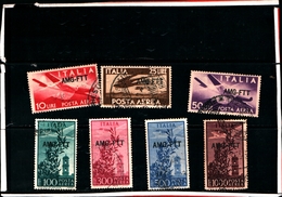 93440) ITALIA.- Trieste AMG-FTT-Democratica, Soprastampa Su Singola Linea - POSTA AEREA - 1949-USATI - Airmail