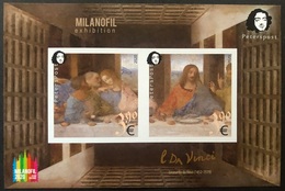 Finland. Peterspost. Leonardo Da Vinci. "The Lord's Supper", MILANOFIL-2020, Imperforated Block - Neufs