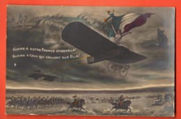 MK-17 Gloire à Notre France éternelle.Avion, Vélo, Chevaux..  Circulé 1913 Avec Timbre Susse Fils De Tell - Patriotiques