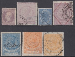 ITALIA REGNO Lotto 7 Fiscali 1865-1878 - Usati  LUXUS GESTEMPELT - Steuermarken