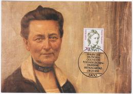 Germany Deutschland 1991 Maximum Card, Elisabet Boehm, German Feminist, Writer, Bonn - 1981-2000