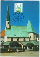 Germany Deutschland 1991 Maximum Card, Wallfahrtskapelle Altotting, Berlin - 1981-2000