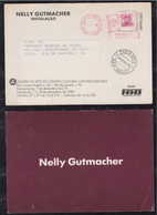 Brazil Brasil 1989 Meter Advertising Artist Postcard Nelly Gutmacher Local Use RIO + Hansen Stamp - Cartas