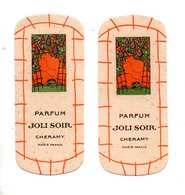 2 CARTES PARFUMÉES . PARFUM " JOLI SOIR " . CHERAMY PARIS - Réf. N°10162 - - Unclassified