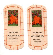 2 CARTES PARFUMÉES . PARFUM " JOLI SOIR " . CHERAMY PARIS - Réf. N°10164 - - Zonder Classificatie