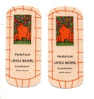 2 CARTES PARFUMÉES . PARFUM " JOLI SOIR " . CHERAMY PARIS - Réf. N°24501 - - Ohne Zuordnung