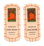 2 CARTES PARFUMÉES . PARFUM " JOLI SOIR " . CHERAMY PARIS - Réf. N°10165 - - Zonder Classificatie