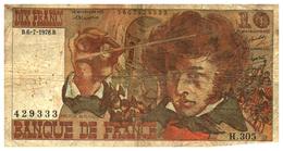 Billet  >  France > 10  Francs  1978 - 10 F 1972-1978 ''Berlioz''