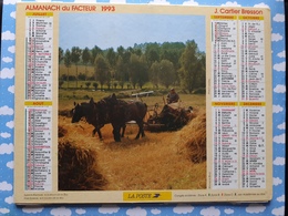 CALENDRIER DU FACTEUR ALMANACH MOISSON EN BERRY FENAISON 1993 - Grand Format : 1991-00