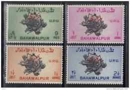 Etats Princiers De L'Inde Bahawalpur Timbres De Service N° 25-28 * - Bahawalpur