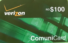 DOMINICAINE  -  Prepaid  - Comuni-Card - Verizon -  RD$100 - Dominicana