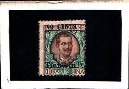 93486) ITALIA-40 C. Su 1 L.Emissioni Ordinarie Sopras. Tientsin E In Moneta Cinese (centesimi O Dollari) - 1918 -MLH* - Tientsin