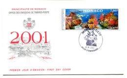 RC 16208 MONACO 2000 CONGRÈS DES AQUARIUMS FDC 1er JOUR TB - FDC