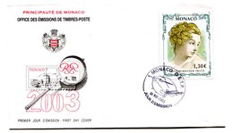 RC 16232 MONACO 2003 FRANÇOIS BOUCHER FDC 1er JOUR TB - FDC