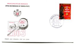 RC 16233 MONACO 2003 BIENNALE DES ANTIQUAIRES FDC 1er JOUR TB - FDC