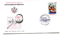 RC 16234 MONACO 2003 GRANDE BOURSE NUMISMATIQUE FDC 1er JOUR TB - FDC