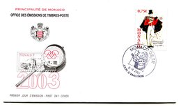 RC 16235 MONACO 2003 MAGIC STARS FDC 1er JOUR TB - FDC