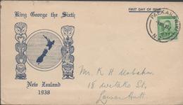 3478   Carta   Paekakariki  1938, New Zealand , King George The Sixth,  Rey Jorge  Sexto - Brieven En Documenten