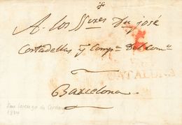 1834. SAN LORENZO DE CERDANS (GERONA) A BARCELONA. Marca B.6º / CATALUÑA, En Rojo De Besalú (P.E.1) Edición 2004. MAGNIF - Autres & Non Classés