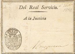 1812. MADRID A ALMOGUERA (GUADALAJARA). Envuelta Preimpresa Del REAL SERVICIO Y Marca Del Correo Real PREFECTURA DE MADR - Other & Unclassified