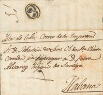 1840. MADRID A LA HABANA (CUBA). Marca M / FRANCO, En Rojo (P.E.26) Edición 2004 Y Al Dorso Marca "E", En Negro De La Em - Autres & Non Classés